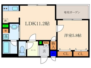 ヴァンベール御苑前の物件間取画像